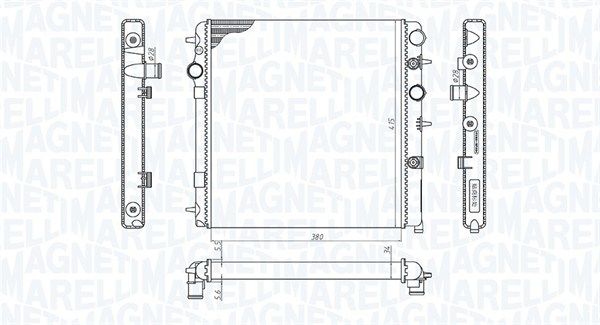 Chłodnica, układ chłodzenia silnika MAGNETI MARELLI 350213198700