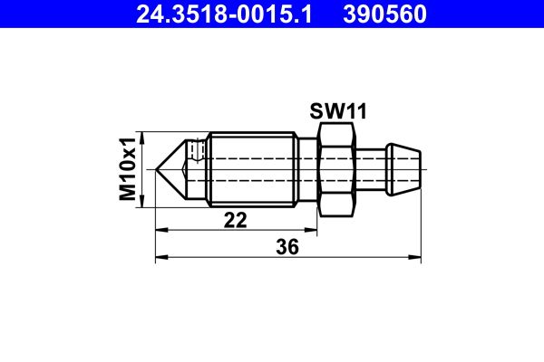 Odvzdušňovací šroub / ventil ATE 24.3518-0015.1