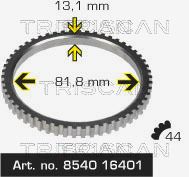 Snímací kroužek, ABS TRISCAN 8540 16401