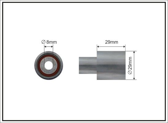 rolka kierunkowa / prowadząca, pasek rozrządu CAFFARO 387-135