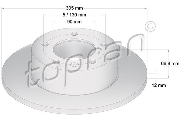 Tarcza hamulcowa TOPRAN 207 071