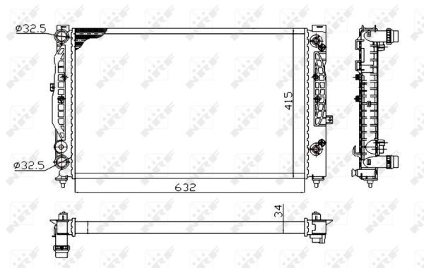 Chladič, chlazení motoru NRF 529504A