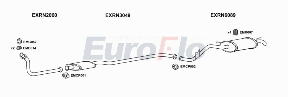 Układ wydechowy EUROFLO RNCLI111001