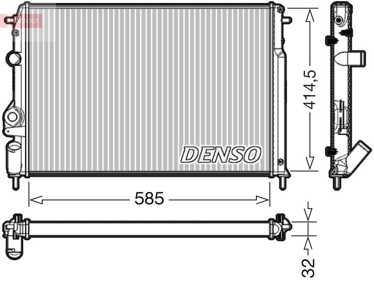 Chłodnica, układ chłodzenia silnika DENSO DRM23034