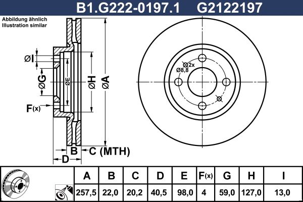Tarcza hamulcowa GALFER B1.G222-0197.1