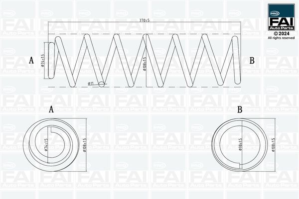 Sprężyna zawieszenia FAI AUTOPARTS FPCS165