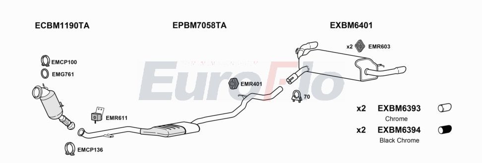 Układ wydechowy EUROFLO BM330202016D