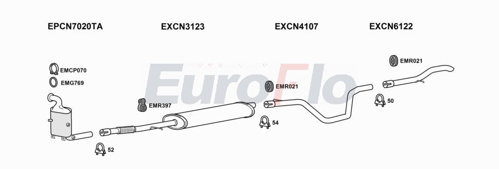 Układ wydechowy EUROFLO CNNEMM13D6001