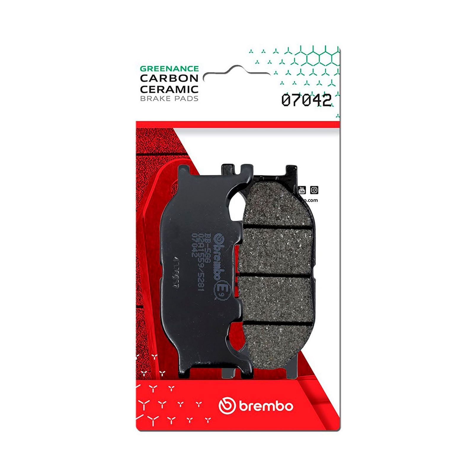 set placute frana,frana disc BREMBO PRIME - CarbonCeramic 07042