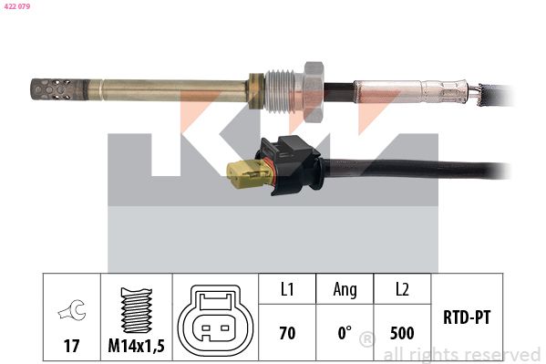 czujnik, temperatura spalin KW 422 079