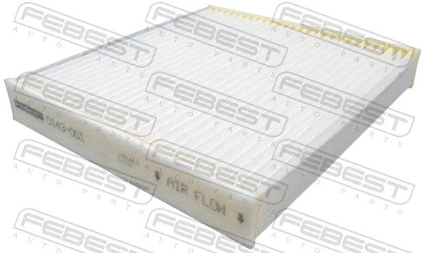 Filtr, wentylacja przestrzeni pasażerskiej FEBEST 0143-001