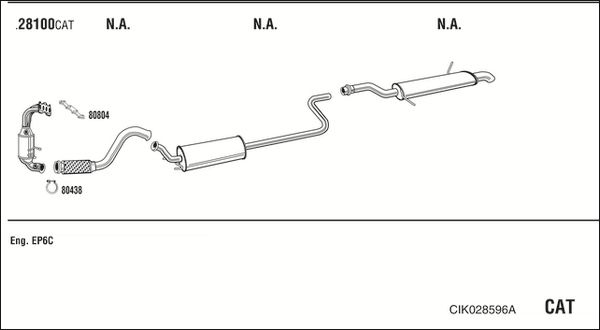 Układ wydechowy WALKER CIK028596A