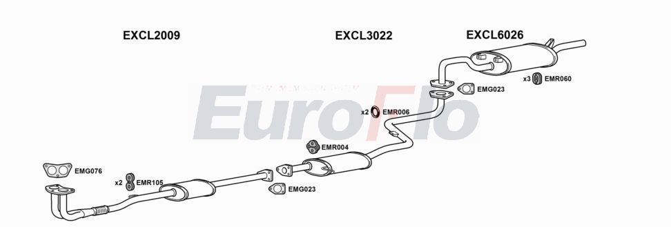Układ wydechowy EUROFLO CLGAL204001