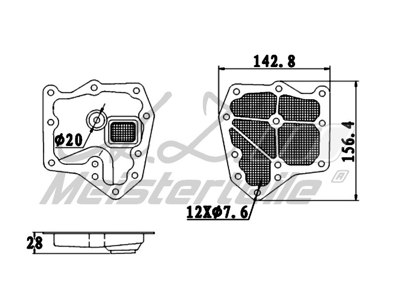 V38-0556 FILTRE HYDRAULIQUE, BOITE