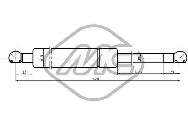 Vérin, capot-moteur