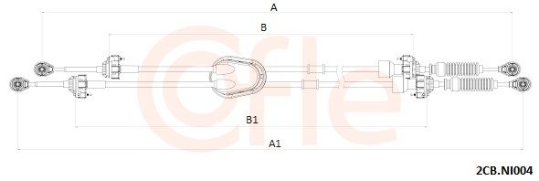 cablu,transmisie manuala COFLE 2CB.NI004