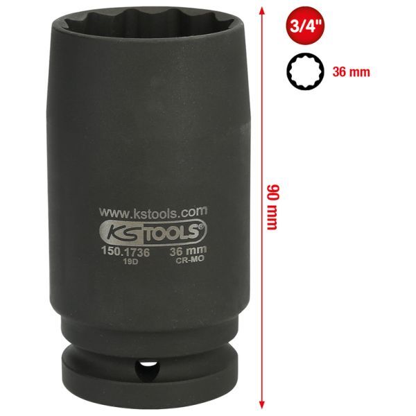 Cap cheie tubulara KS TOOLS 150.1736