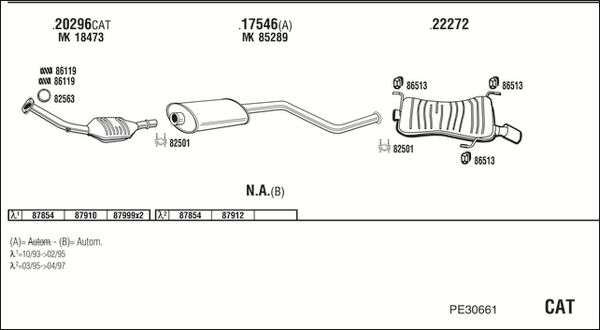 Układ wydechowy WALKER PE30661