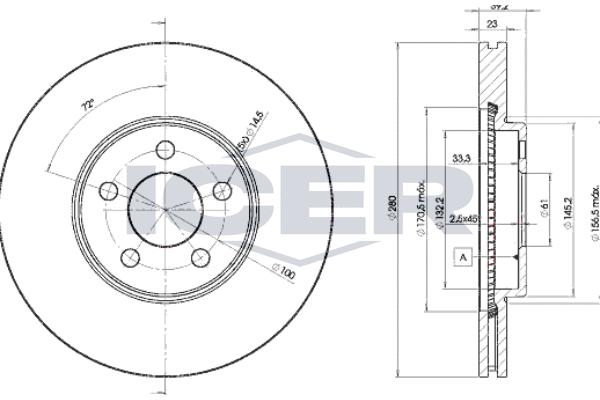 Tarcza hamulcowa ICER 78BD5300-2