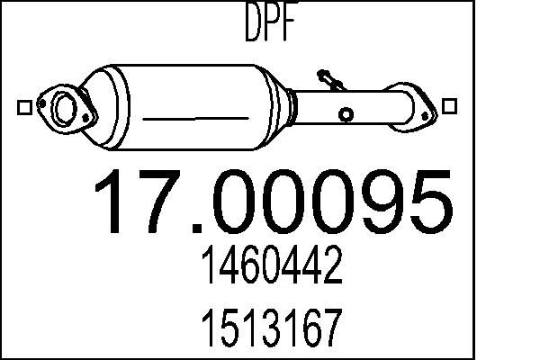 Filtr sadzy / filtr cząstek stałych, układ wydechowy MTS 1689258