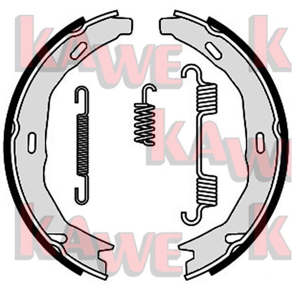 Zestaw szczęk hamulcowych, hamulec postojowy KAWE 09660
