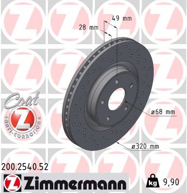 Disc frana ZIMMERMANN SPORT Z 200.2540.52