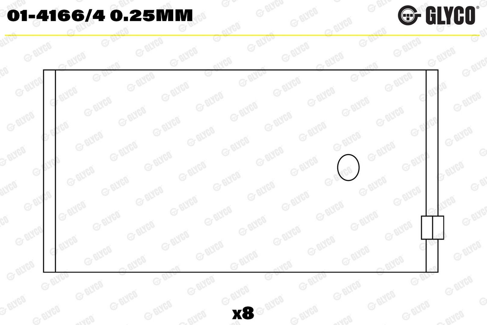 Cuzinet bielă GLYCO 01-4166/4 0.25mm