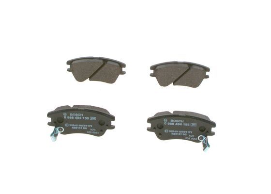 Zestaw klocków hamulcowych, hamulce tarczowe BOSCH 0 986 494 155