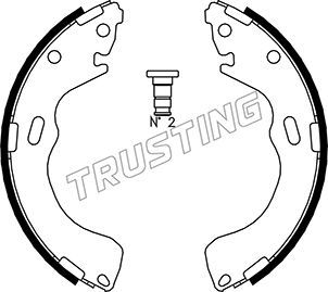 Zestaw szczęk hamulcowych TRUSTING 049.150