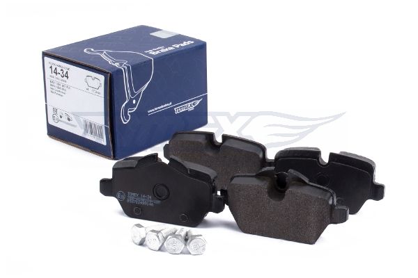 Levně Sada brzdových destiček, kotoučová brzda TOMEX Brakes 14-34