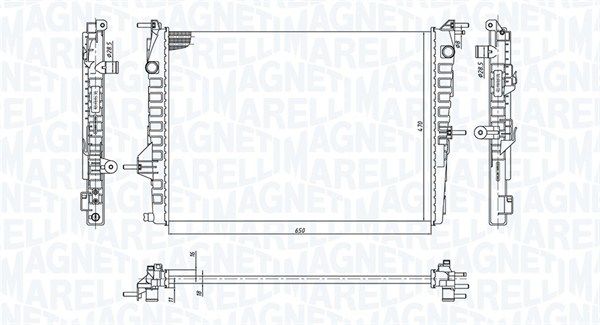 Chłodnica, układ chłodzenia silnika MAGNETI MARELLI 350213199300