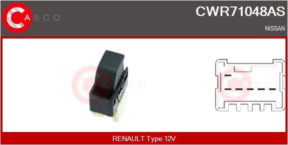 Spínač, zvedací zařízení oken CASCO CWR71048AS