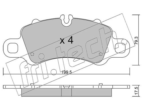 Zestaw klocków hamulcowych, hamulce tarczowe FRI.TECH. 1254.0