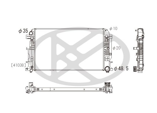 Radiator, racire motor KOYORAD PL412612