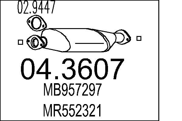 Katalizator MTS MB957297