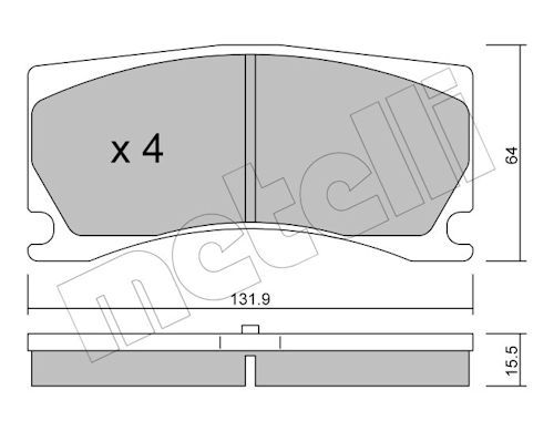 set placute frana,frana disc METELLI 22-1106-0