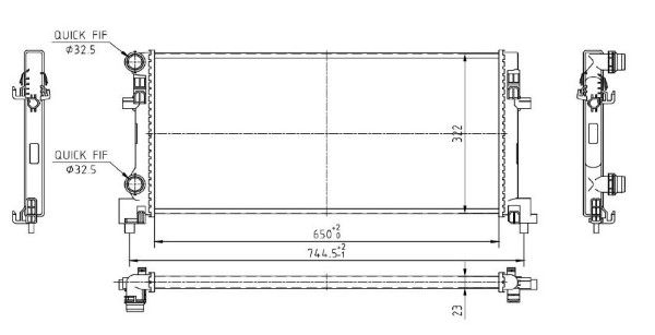 Radiator, racire motor MTR 13054384