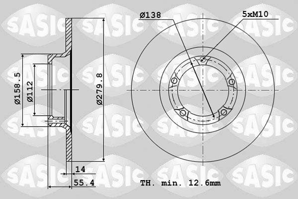 Tarcza hamulcowa SASIC 2464694J