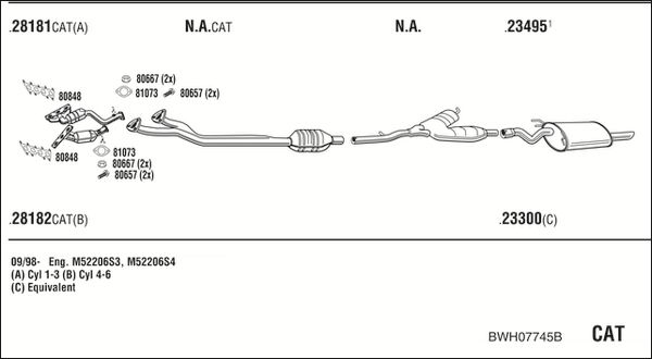 Układ wydechowy WALKER BWH07745B