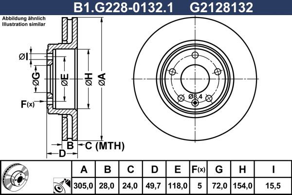 Tarcza hamulcowa GALFER B1.G228-0132.1
