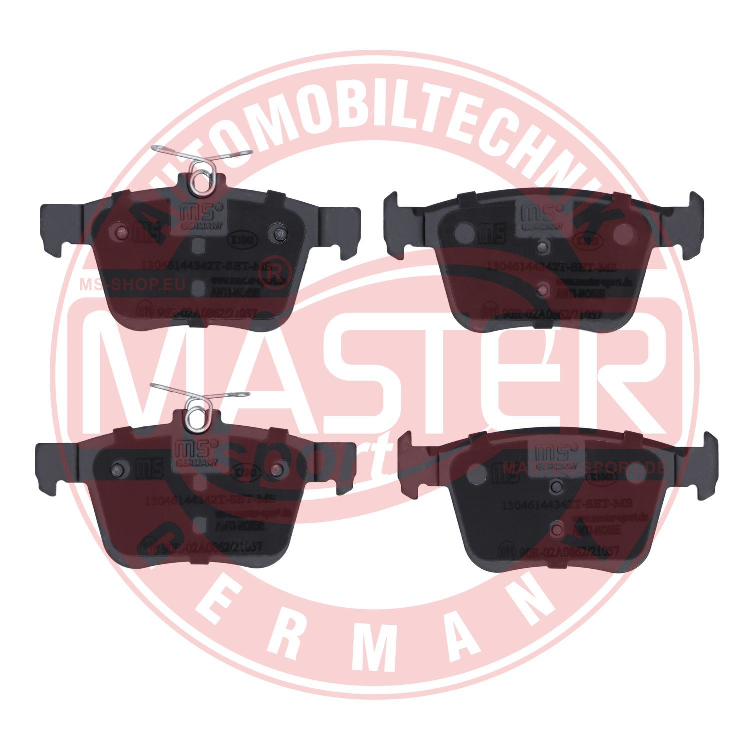 Zestaw klocków hamulcowych, hamulce tarczowe MASTER-SPORT GERMANY 13046144342T-SET-MS
