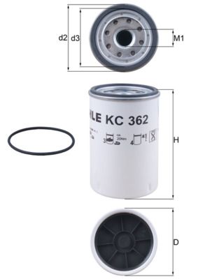 Palivový filtr KNECHT KC 362D