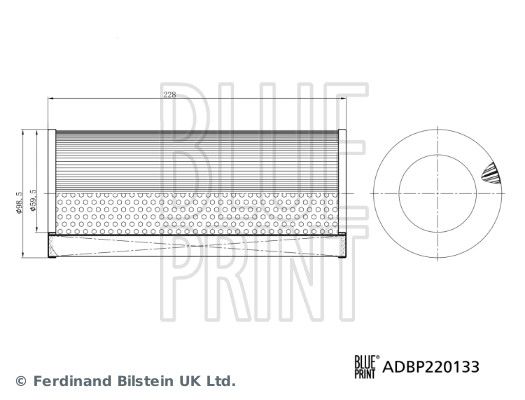 Filtr powietrza BLUE PRINT ADBP220133