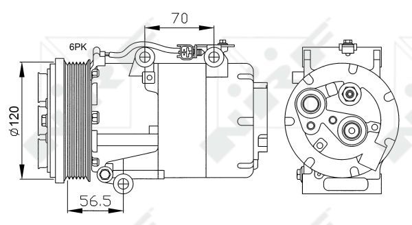 Kompresor, klimatizace NRF 32250