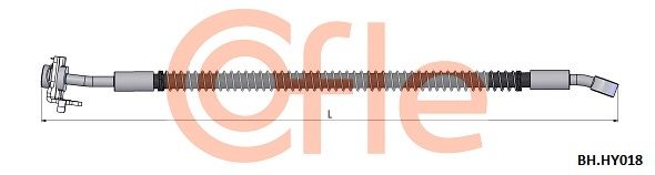 Przewód hamulcowy elastyczny COFLE 92.BH.HY018