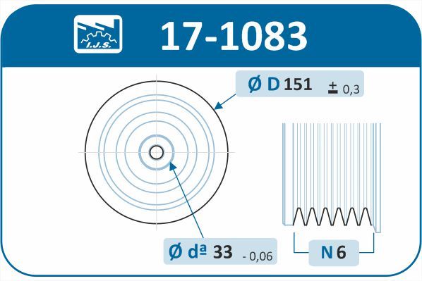 Levně Řemenice, klikový hřídel IJS GROUP 17-1083