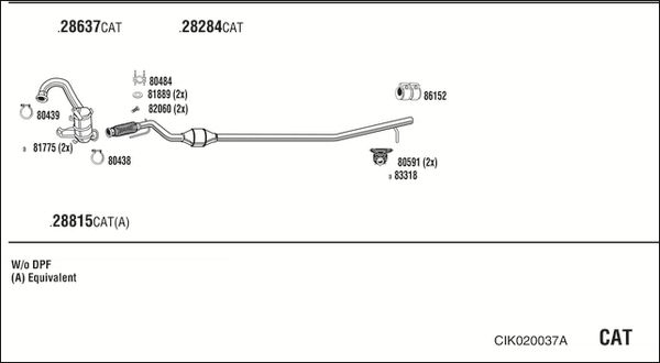 Układ wydechowy WALKER CIK020037A
