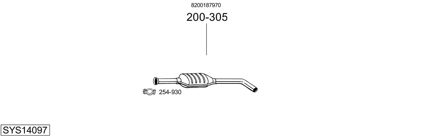 Układ wydechowy BOSAL SYS14097
