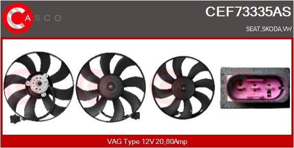 Levně Větrák, chlazení motoru CASCO CEF73335AS
