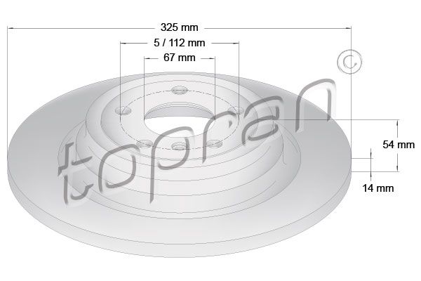 Tarcza hamulcowa TOPRAN 409 483